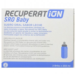 Recuperat-Ion Suero Oral S.R.O. Baby (2 Bricks 250 Ml Sabor Leche)