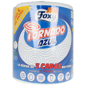 Foxy Tornado Azul Bobina 3 Capas Multiusos 1Kg
