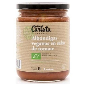 Carlota Organic Albondigas Salsa Tomat Bio Veg 425G