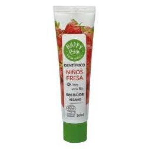Happy Bio Cosmetics Dentifrico Niños Fresa Sin Fluor 50Ml