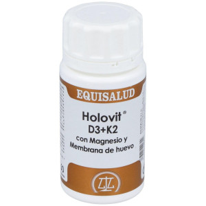 Holovit D3+K2 Con Magnesio Y Membrana De Huevo 50Caps