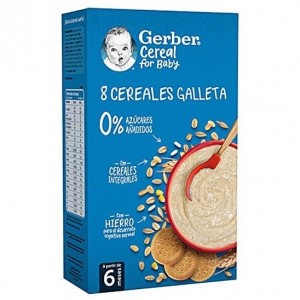Gerber Papilla 8 Cereales Con Galleta 475G