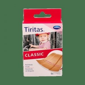 Tiritas Classic Apósito Adhesivo Precortado 6 X 10 Cm, 5 Uds