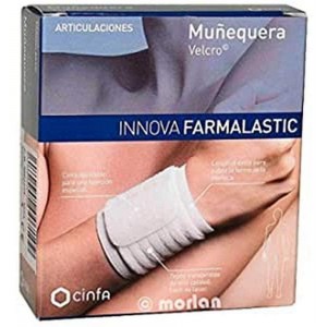 Muñequera - Farmalastic Innova Velcro (1 Unidad Talla Pequeña/Mediana Color Blanco)