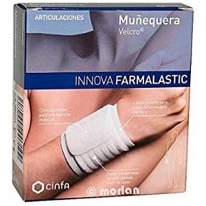 Muñequera - Farmalastic Innova Velcro (1 Unidad Talla  Grande /Extragrande Color Blanco)