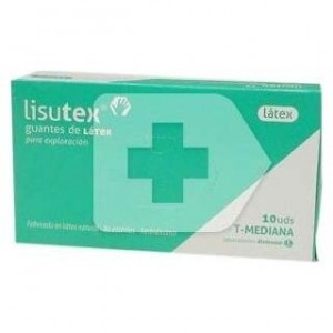 Lisutex Guantes Látex Talla Mediana 10Uds