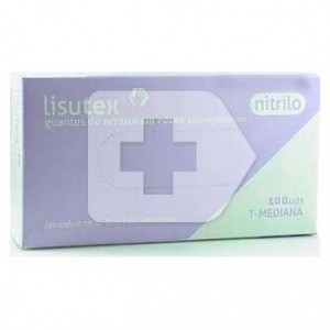 Lisutex Guantes De Nitrilo Sin Polvo Talla Mediana 100Uds