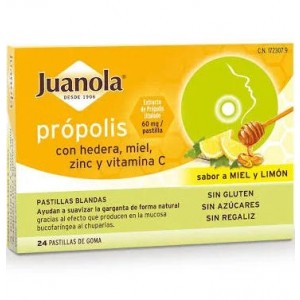 Juanola Propolis Hiedra Pastillas Miel Limon (24 Pastillas)