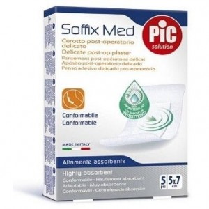 Pic Aquabloc Apósito Estéril Post Operatorio Con Bactericida 5X7Cm 5Uds