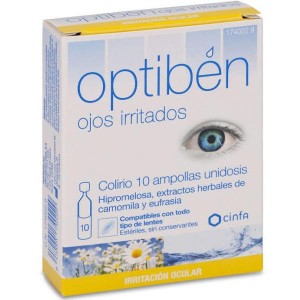 Optiben Ojos Irritados (10 Ampollas Unidosis 0,4 Ml)