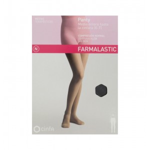 Panty Compresion Normal 140 Den - Farmalastic (Talla Pequeña Color Negro)