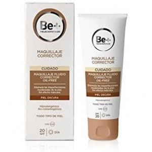 Be+ Maquillaje Fluido Corrector Oil Free Spf 20 (1 Envase 40 Ml Piel Oscura)