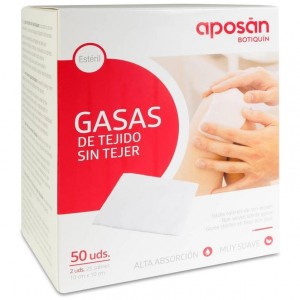 Aposán Gasas De Tejido Sin Tejer Estériles Alta Absorción 50Uds