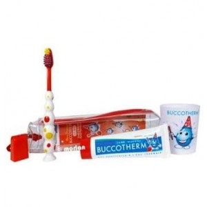 Buccotherm Kit Infantil 2-6 Años Gel Dentrifico - + Cepillo + Vasito Enjuague (1 Envase 50 Ml)