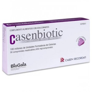 Casenbiotic (30 Comprimidos Sabor Fresa)