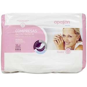 Aposán Compresas De Incontinencia Normal, 18 Uds