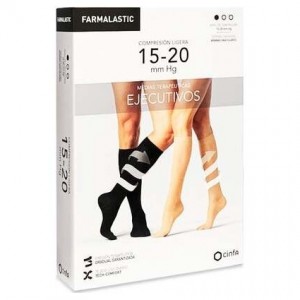 Farmalastic Calcetin Ejecutivo Compresion Ligera Hombre Negro L 1 Par