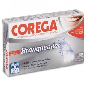 Corega Blanqueador - Limpieza Protesis Dental (30 Tabletas)