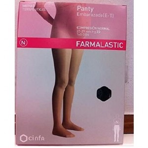 Panty Compresion Normal 140 Den Embarazada - Farmalastic (Talla Extragrande Color Negro)