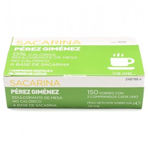 Sacarina Perez Gimenez (150 Sobres De 2 Comprimidos)