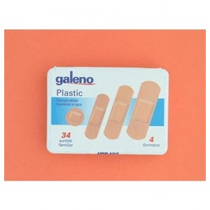Galeno Plastic - Aposito Adhesivo (Color Piel 34 Unidades Surtidas)