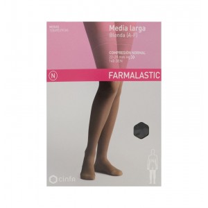 Media Larga (A-F) Compresion Normal - Farmalastic Blonda (Talla Extragrande Color Negro)