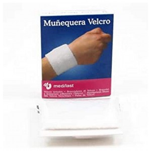 Muñequera - Medilast Velcro (1 Unidad Talla Mediana Color Blanco)