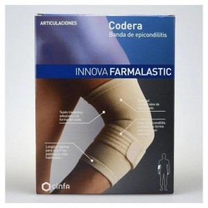 Codera Banda Epicondilitis - Farmalastic Innova (Contorno 13-16 1 Unidad Talla Pequeña Color Beige)