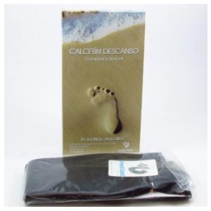 Calcetin Descanso Compresion Normal - Medilast Ref 300 (Talla Mediana Color Negro)