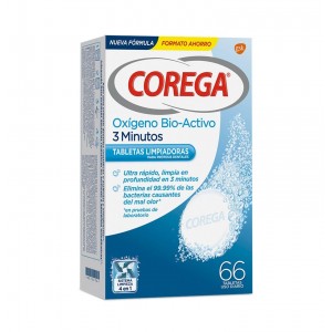 Corega Oxigeno Bio-Activo - Limpieza Protesis Dental (66 Tabletas)