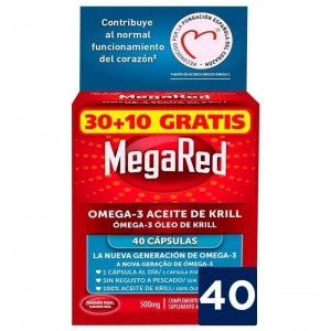 Megared 500 Omega 3 Aceite De Krill (30 Capsulas + 10 Capsulas)