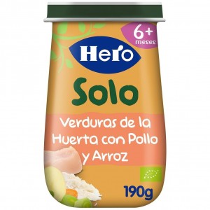 Hero Baby Solo Crema De Verduras, Pollo Y Arroz, 190 G