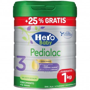 Hero Baby Pedialac 3 Bote 800 G +25%