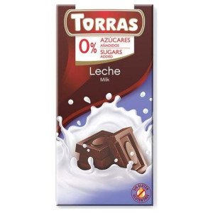 Chocolate Leche sin Gluten sin Azúcar 75g - Torras