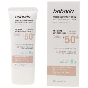 Babaria Crema Con Color Multiprotección Antiedad Spf50+ 50Ml