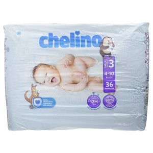 Pañal Infantil - Chelino Fashion & Love (T- 3 (4 - 10 Kg) 36 Pañales)