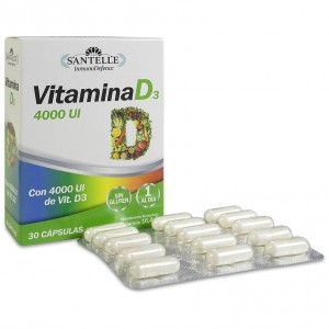 Ynsadiet Santelle Vitamina D3 4000 Ui, 30 Cápsulas Vegetales