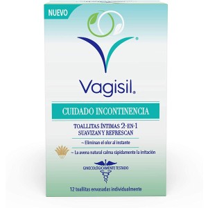 Vagisil Cuidado Incontinencia Toallitas Intimas 2 En 1 (12 Unidades)