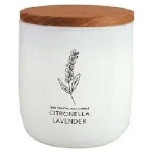 Cerabella Vela Vaso Blanco Citvasv Citronela Lavanda 7X9Cm 1Ud