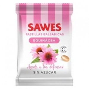 Sawes Pastillas Balsámicas Sin Azúcar Sabor Equinácea Con Vitamina C En Bolsa 50G