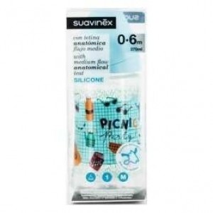 Suavinex Biberón Suave Silicona T1, 270 Ml