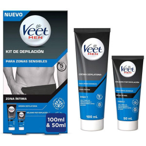Veet Men Kit Depilación 2 Pasos Zonas Sensibles 150 Ml