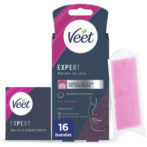 Veet Expert Bandas De Cera Depilatoria Facial Piel Normal 16Uds