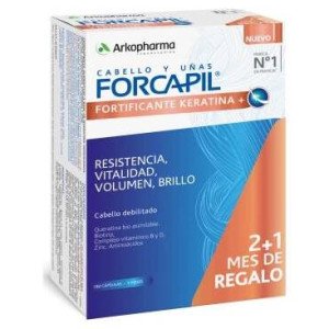 Arkopharma Forcapil Fortificante Keratina+ Tratamiento 3Meses 3X60Caps