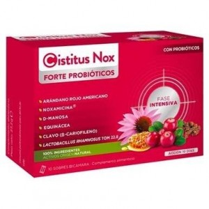 Cistitus Nox Forte Con Probióticos Para El Tracto Urinario 10 Sobres