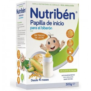 Nutriben Inicio Biberon - Papilla Sin Gluten, 300 G. - Alter