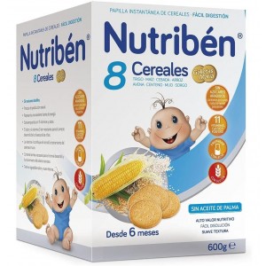 Nutriben Papilla 8 Cereales Galletas Maria, 600 G.  -Alter