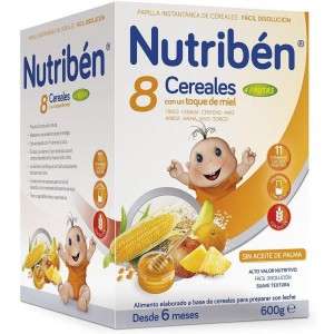 Nutriben 8 Cereales Y Miel 4 Frutas, 600 G. - Alter