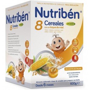 Papilla Nutriben 8 Cereales Y Miel Digest, 600 G. -Alter