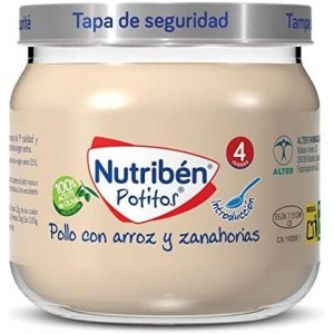 Nutriben Potito Inicio A La Carne, Pollo Con Arroz Y Zanahorias. - Alter